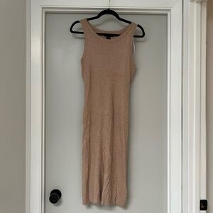 Rachel Zoe Tan Midi Sleeveless Dress